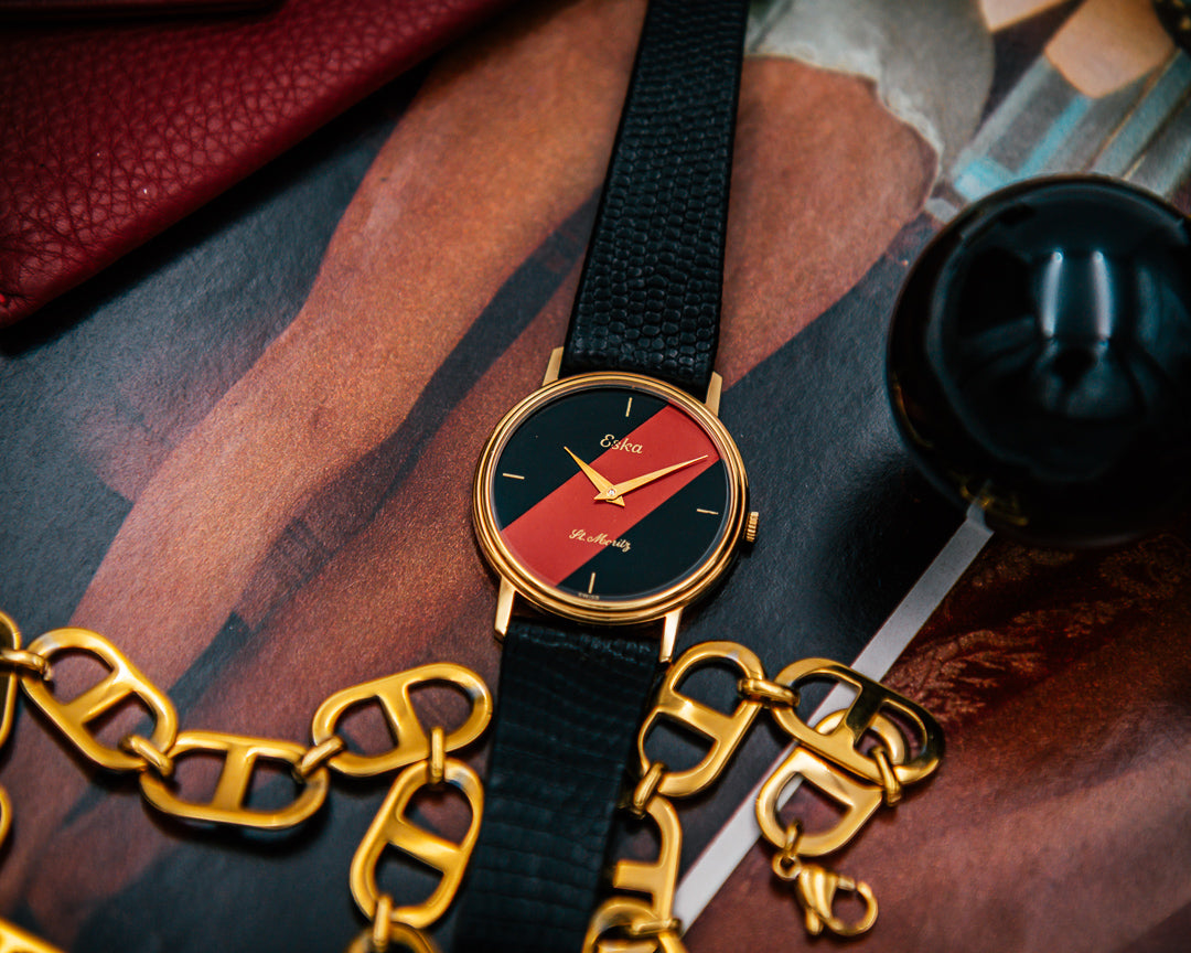 
Eska St. Moritz montre vintage plaqué or
