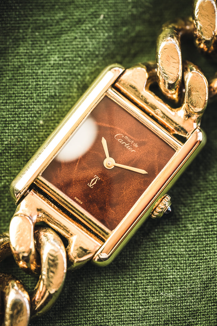 
Cartier Must de Tank PM Roy King montre vintage vermeil
