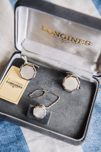 
Longines Boutons de manchette montre vintage acier