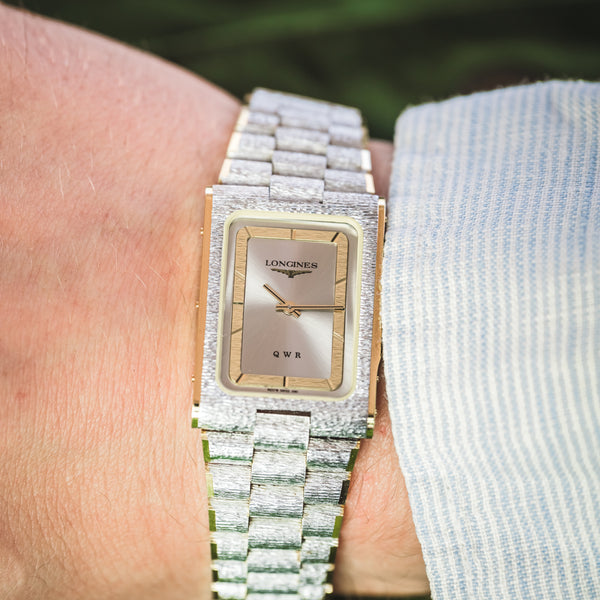 
Longines Gold Medal Olympics 1984 montre vintage bicolore