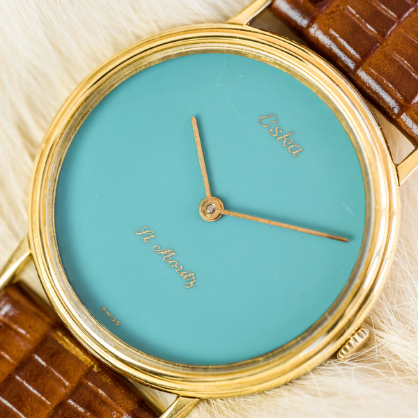
Eska St. Moritz montre vintage plaqué or