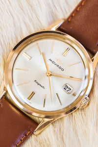 
Movado Kingmatic Sub-Sea montre vintage plaqué or rose