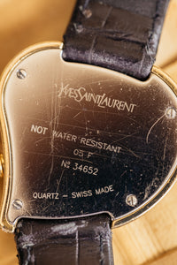 
Yves Saint Laurent Cœur montre vintage plaqué or