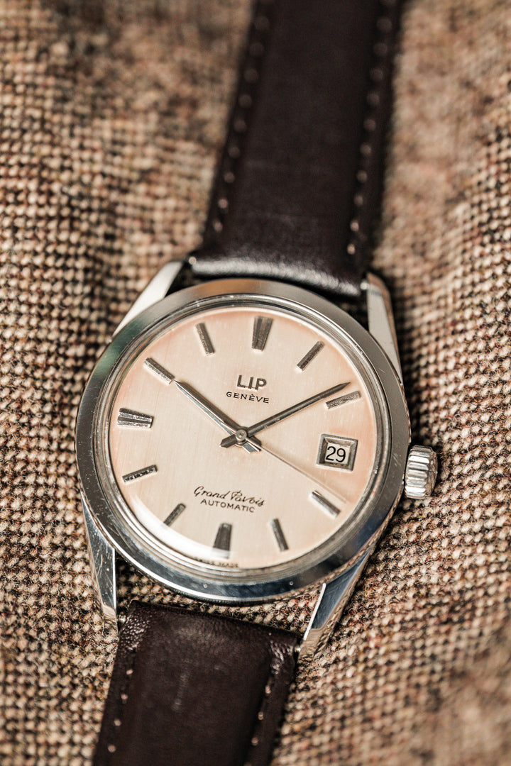 
Lip Genève Grand Pavois montre vintage acier