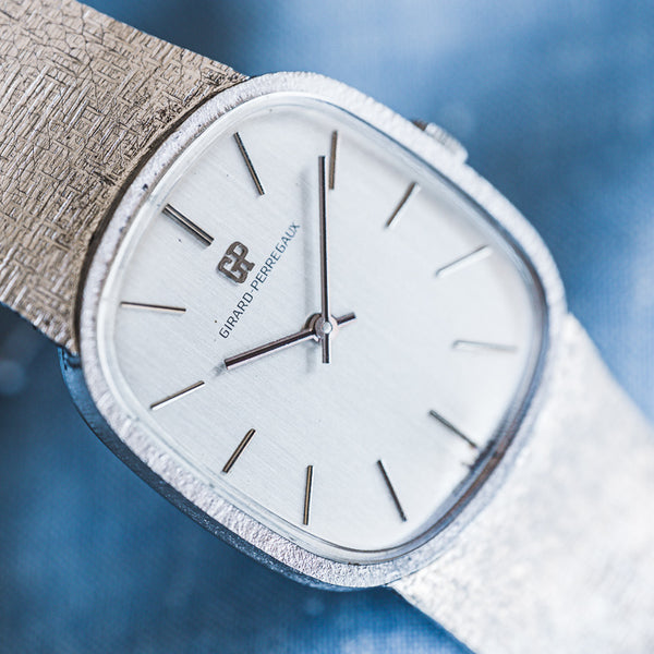 
Girard Perregaux Ellipse montre vintage argent massif