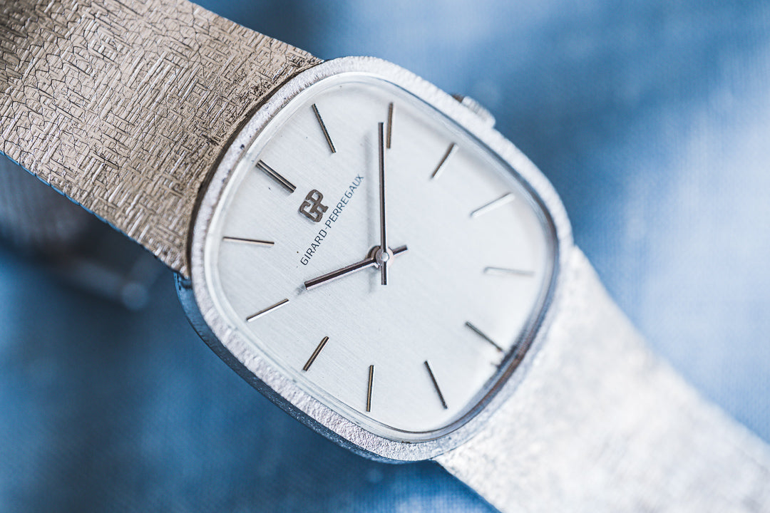 
Girard Perregaux Ellipse montre vintage argent massif